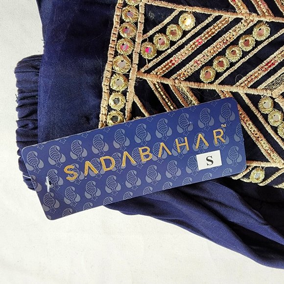 Women's Silk Trouser Pant Mirror Embroidered Sadabahar Designer Pakistani Indian - Picture 11 of 16